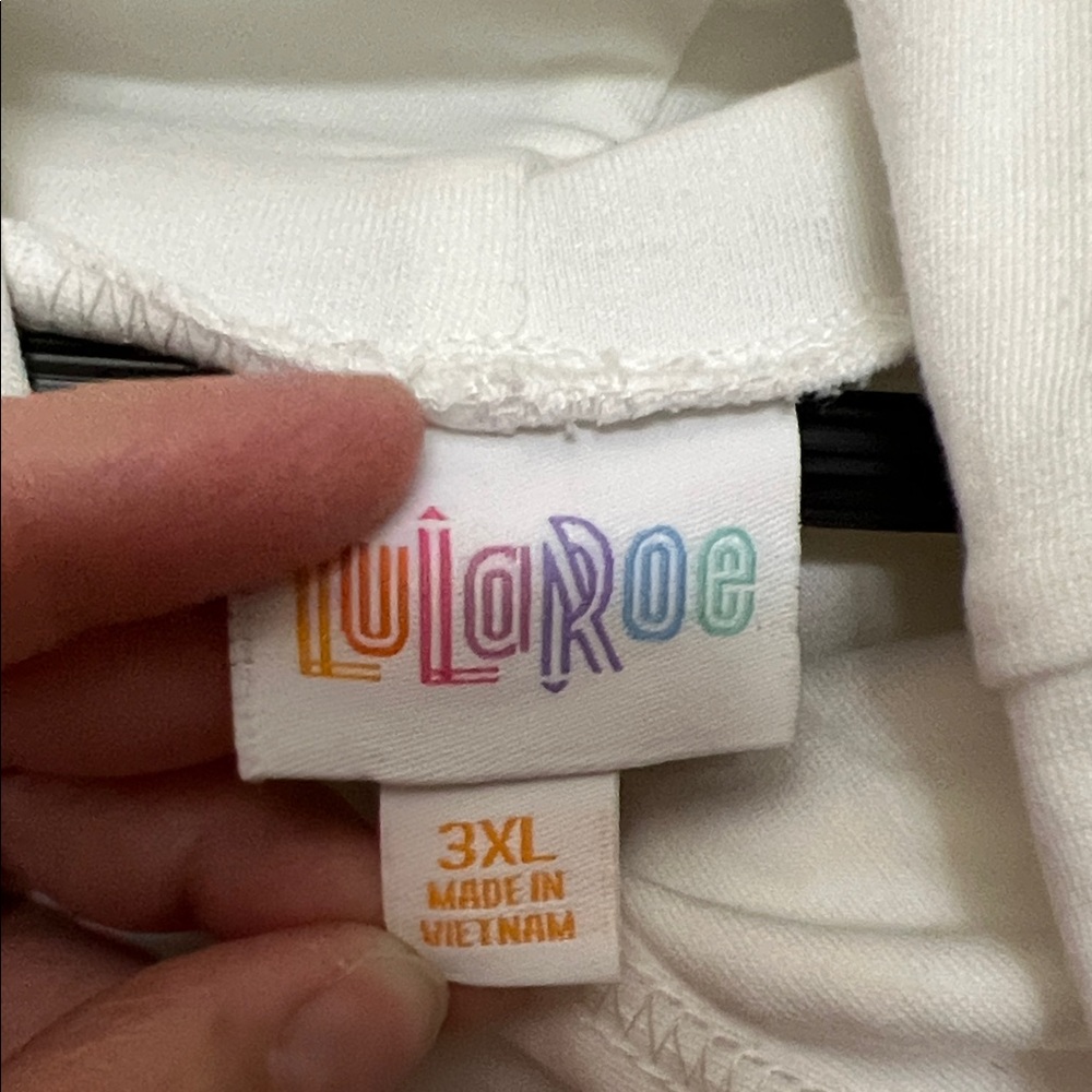 LuLaRoe Cream Hooded Top - Picture 2 of 5